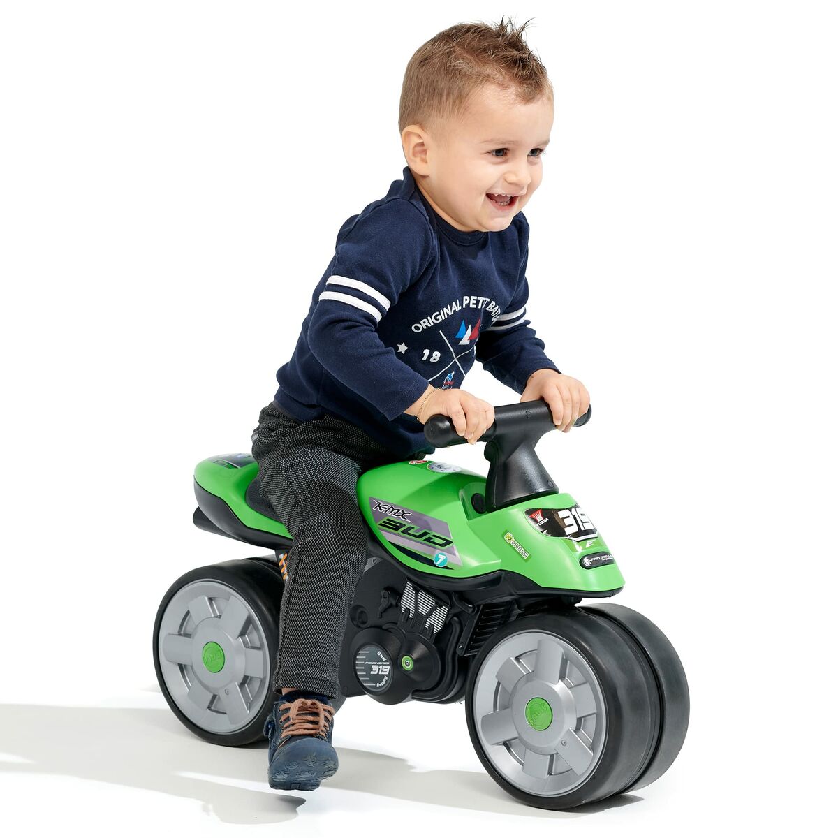 Bērnu atspērienu auto Motocikls Falk Baby Moto Team Bud Racing
