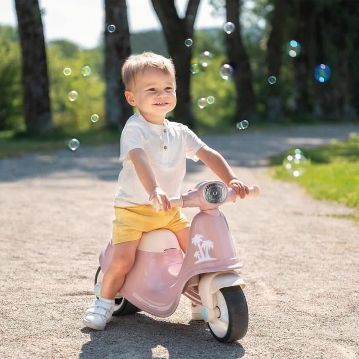 Atspērienu motocikls Smoby scooter Rozā Bērnu
