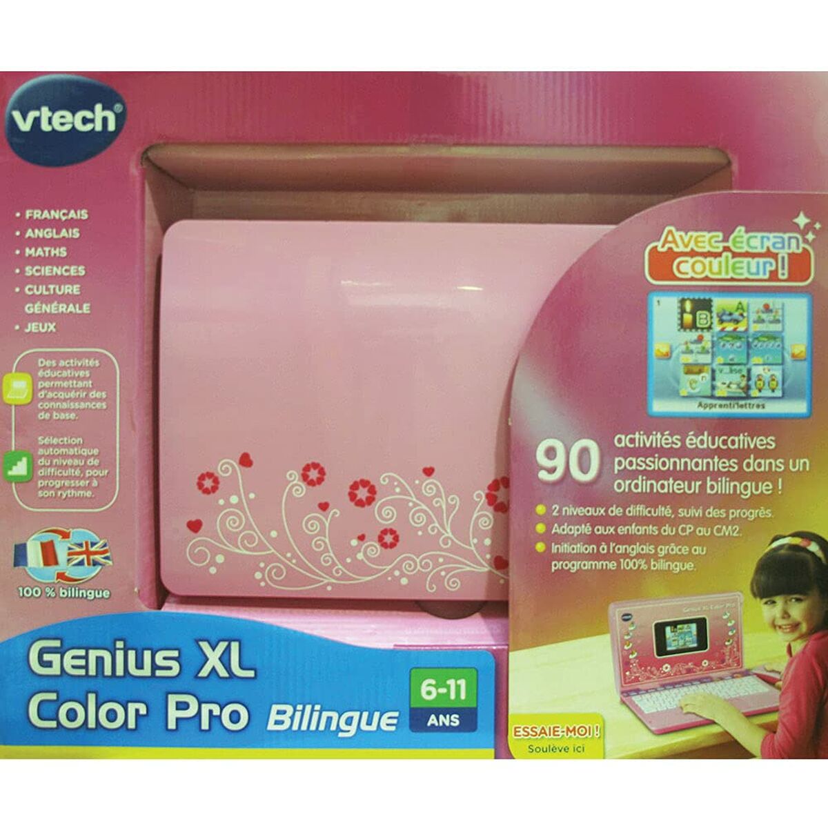 Bērnu portatīvais dators Vtech Genius XL Pro FR-EN Interaktīva Rotaļlieta + 6 gadi