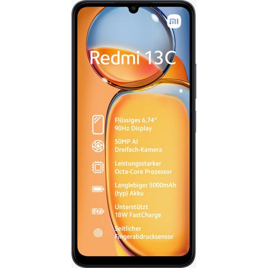 Viedtālrunis Xiaomi XIAREDMI13C128BK ARM Cortex-A55 MediaTek Helio G85 6,74" 6 GB RAM 128 GB Melns