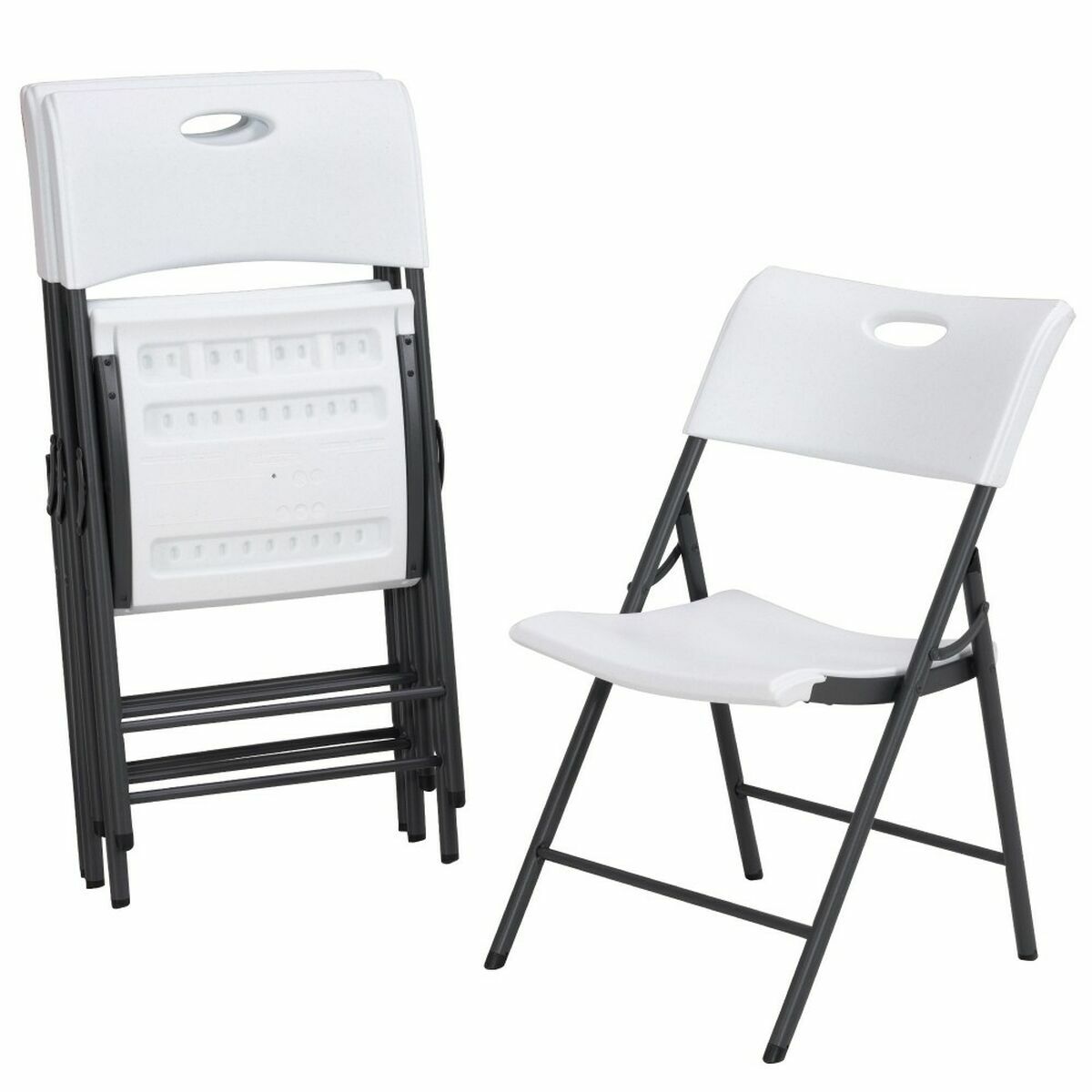 Saliekamais Krēsls Lifetime Balts 4 gb. 50 x 58 x 83 cm