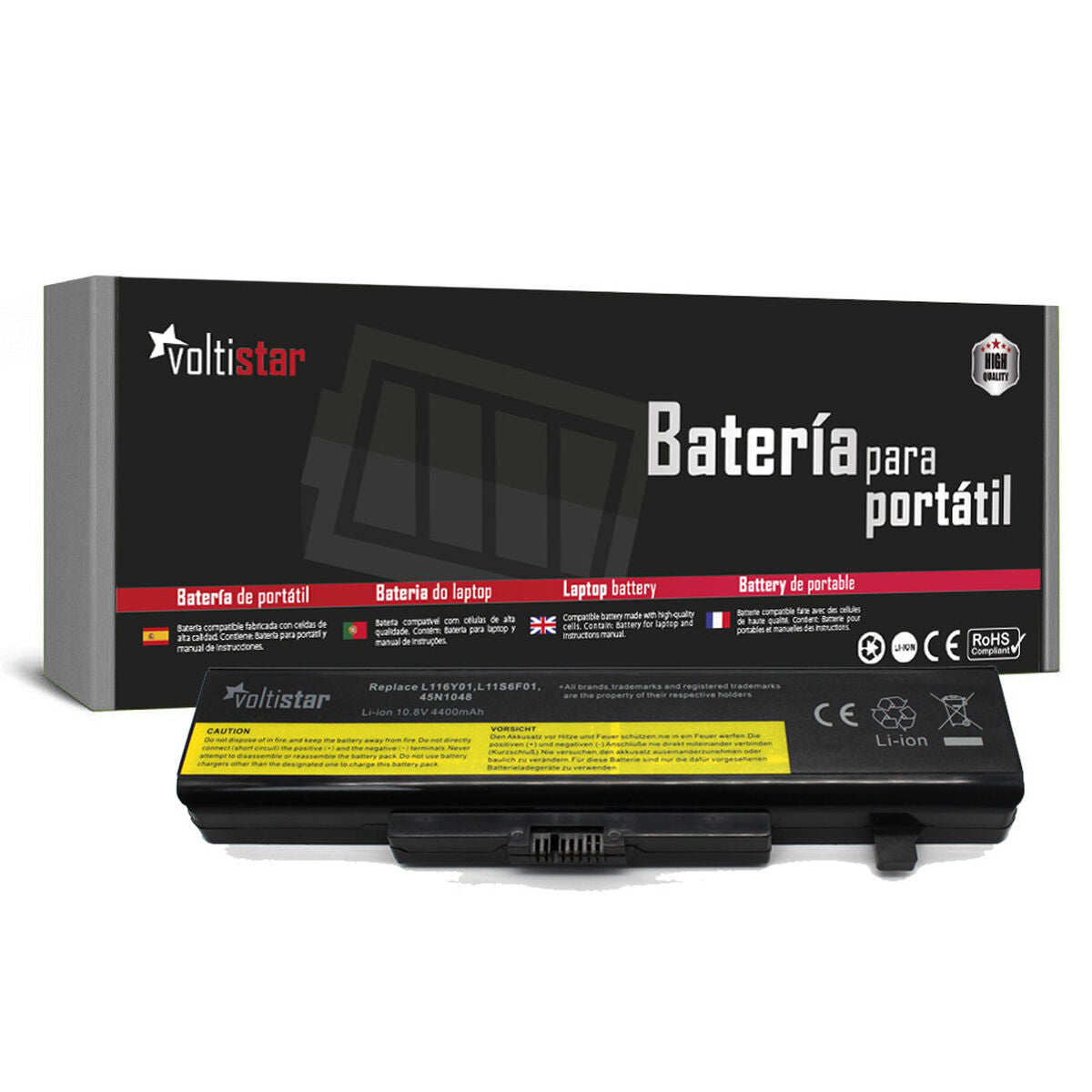 Portatīvā datora baterija Voltistar BAT2156 Melns 4400 mAh