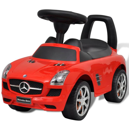 Bērnu atspērienu auto Mercedes Benz Sarkana