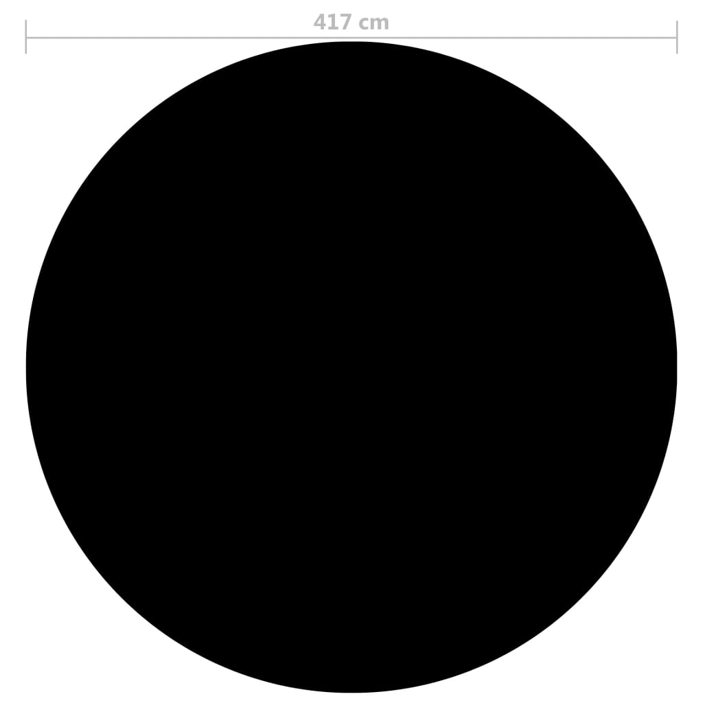 baseina pārklājs, 417 cm, PE, melns