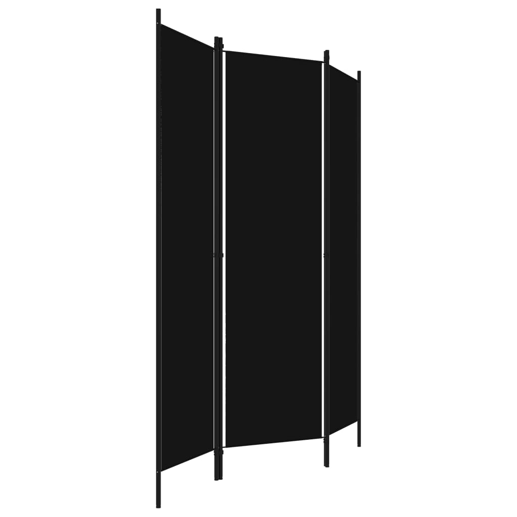 3-paneļu istabas aizslietnis, melns, 150x180 cm