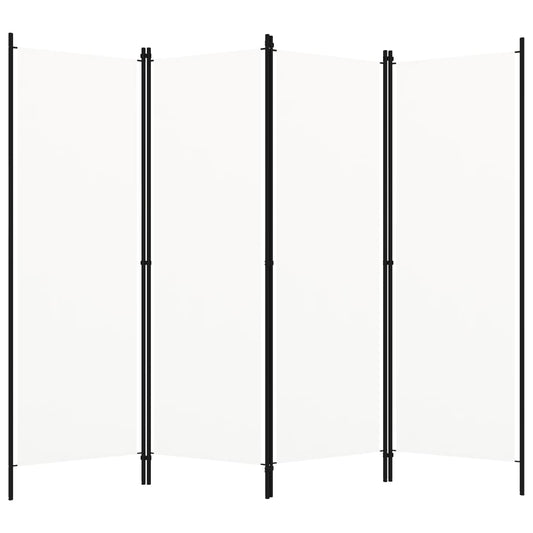 4-paneļu istabas aizslietnis, balts, 200x180 cm