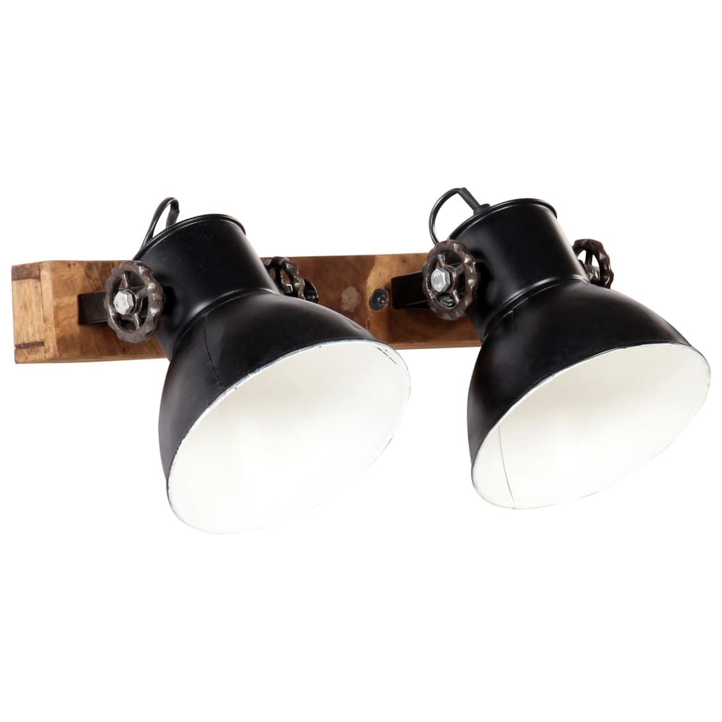 sienas lampa, industriāls dizains, melna, 45x25 cm, E27