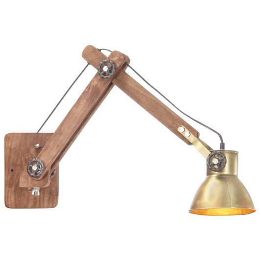 sienas lampa, industriāls stils, misiņa krāsā, apaļa, E27