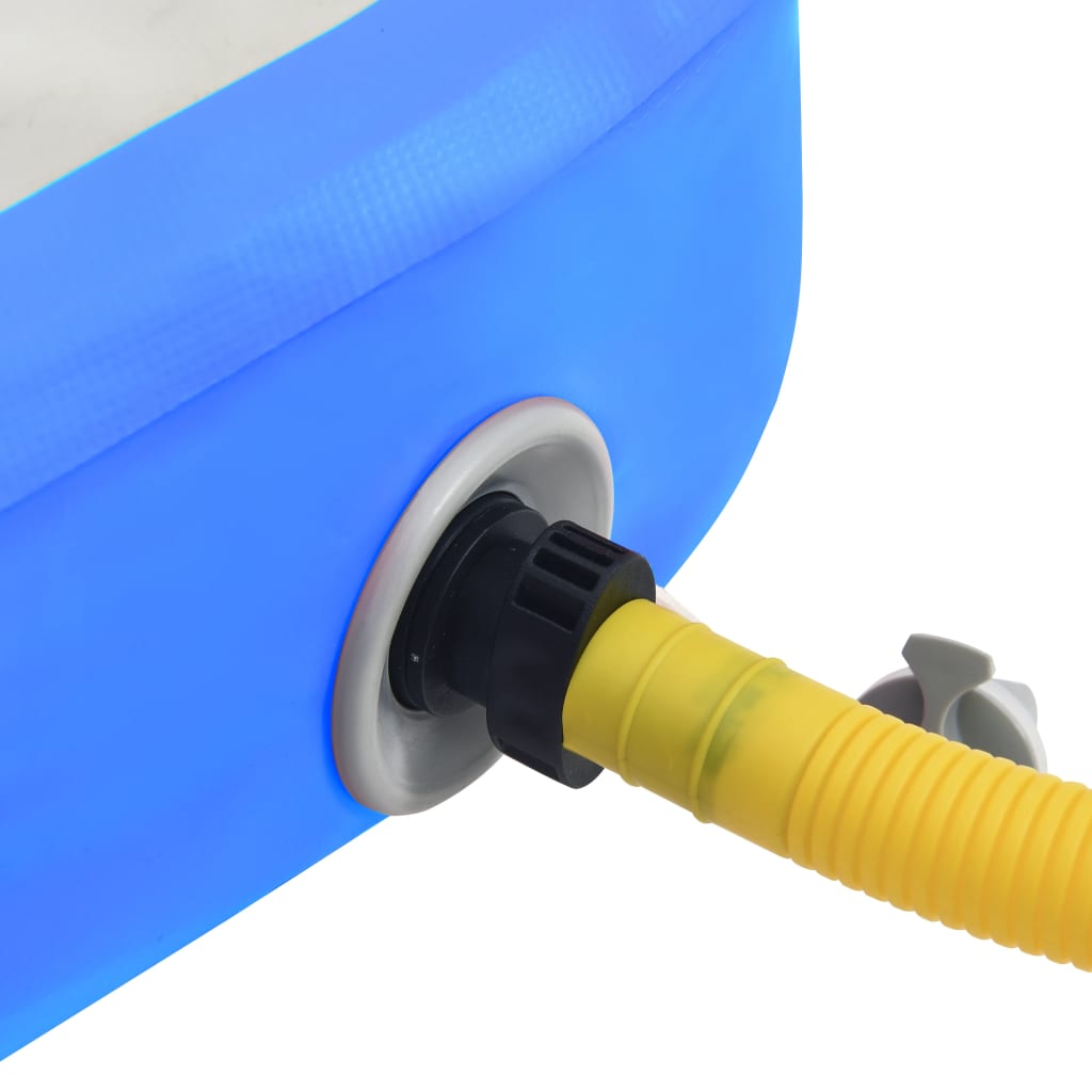 piepūšams vingrošanas paklājs ar pumpi, 800x100x15 cm, zils PVC