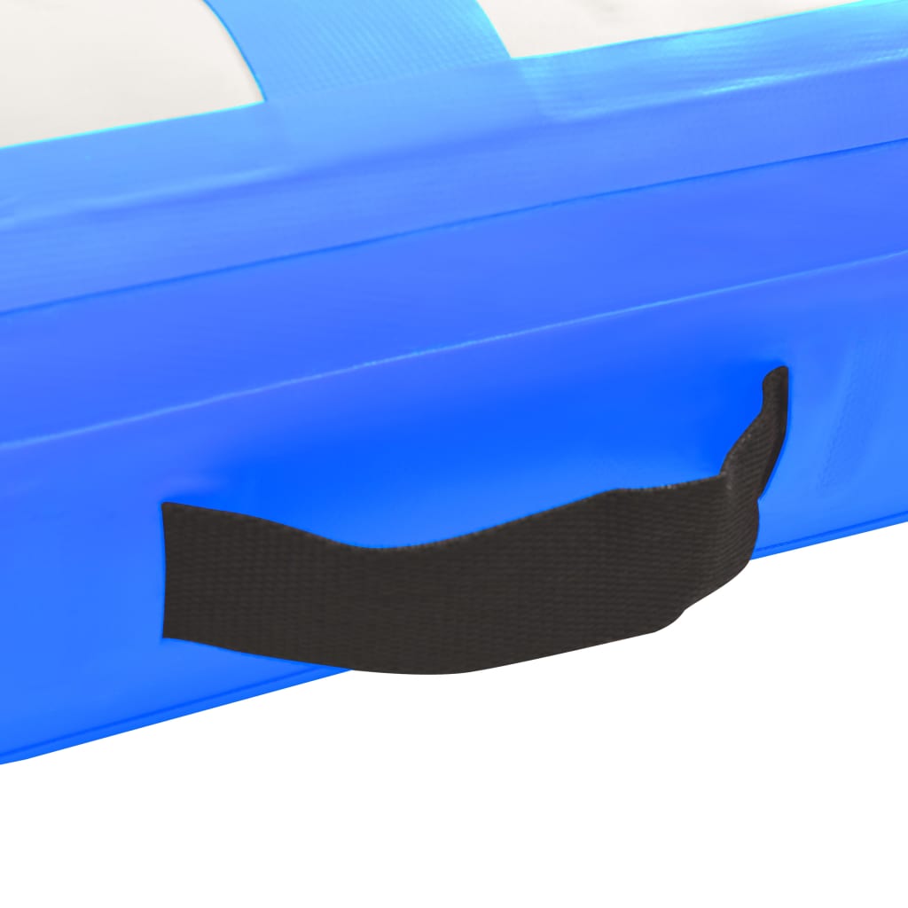 piepūšams vingrošanas paklājs ar pumpi, 200x200x20 cm, zils PVC
