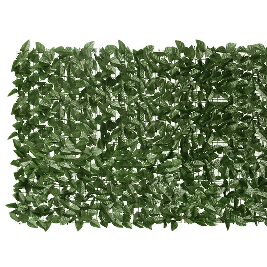 balkona aizslietnis ar tumši zaļām lapām, 500x100 cm