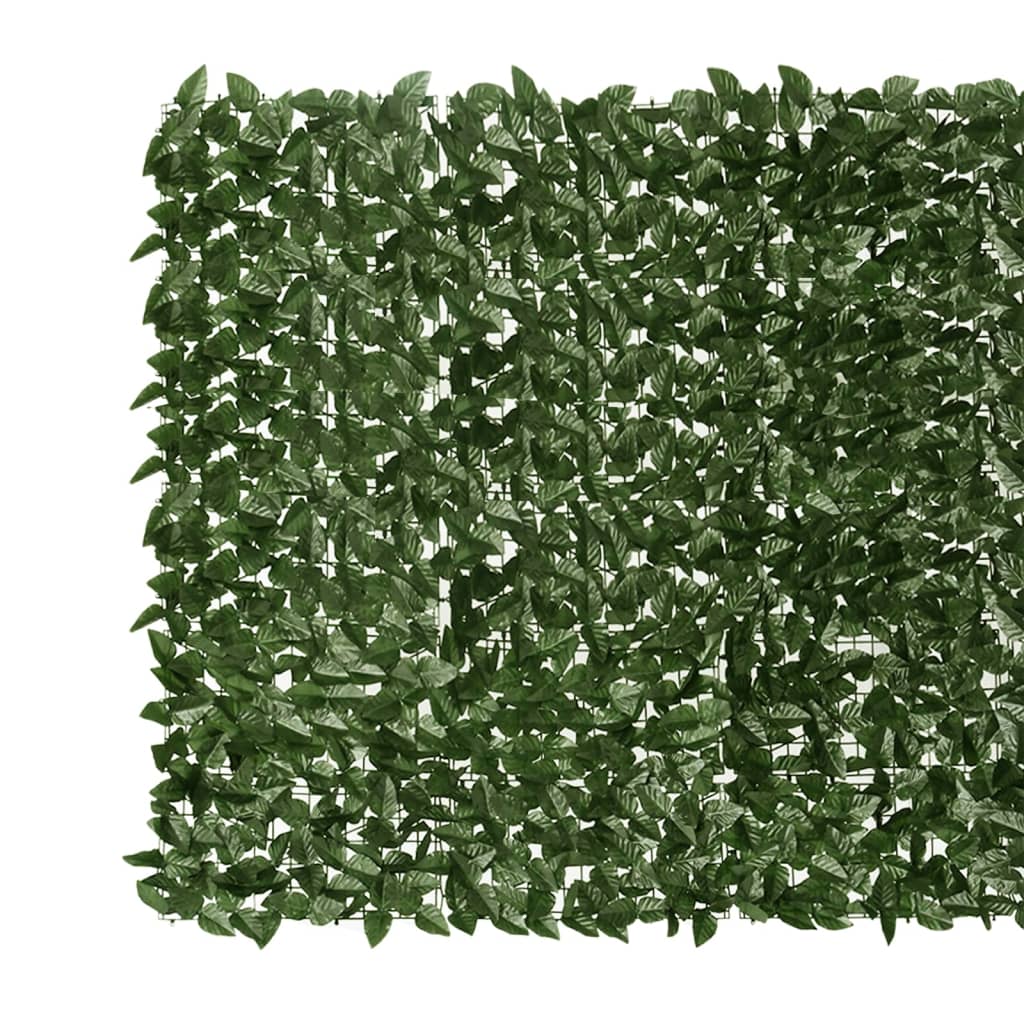 balkona aizslietnis ar tumši zaļām lapām, 300x150 cm