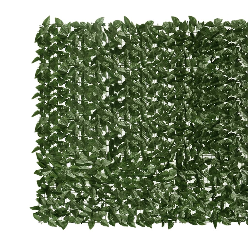balkona aizslietnis ar tumši zaļām lapām, 500x150 cm