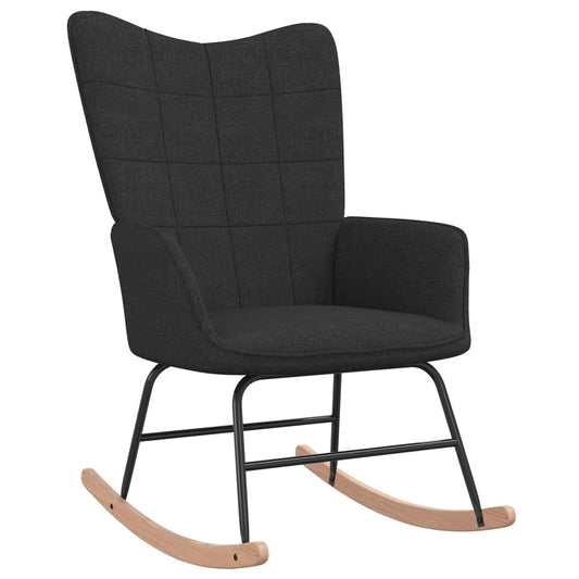 šūpuļkrēsls, melns audums