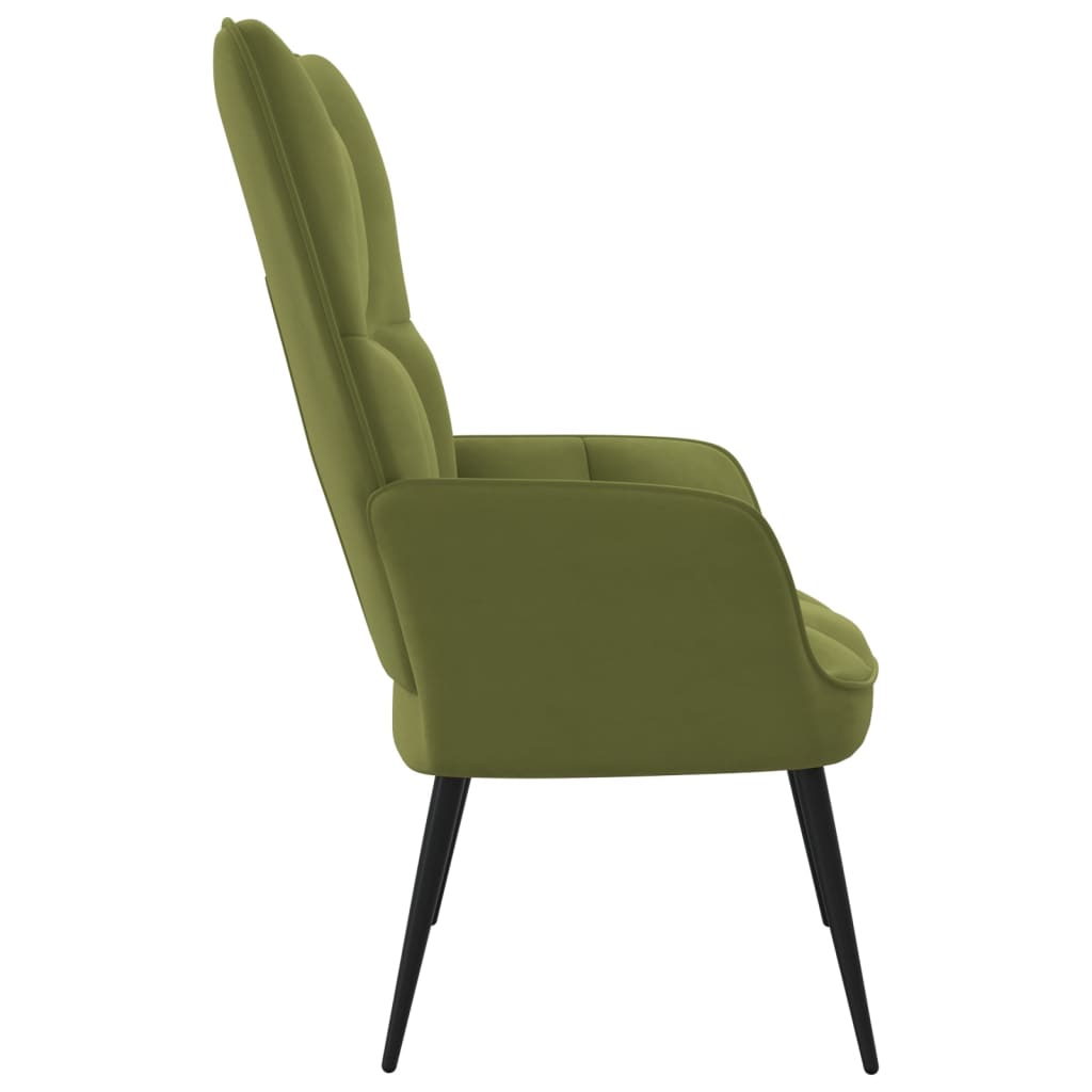 atpūtas krēsls, gaiši zaļš samts