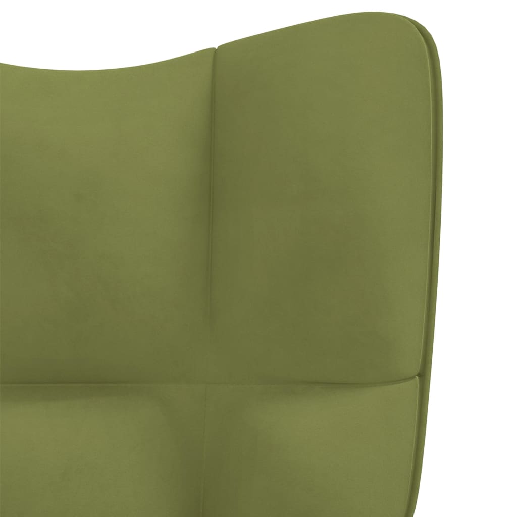 atpūtas krēsls, gaiši zaļš samts