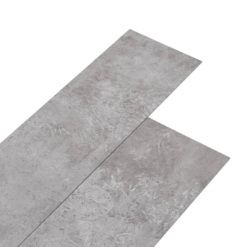 vidaXL grīdas dēļi, pašlīmējoši, 5,21 m², 2 mm, zemes pelēki, PVC