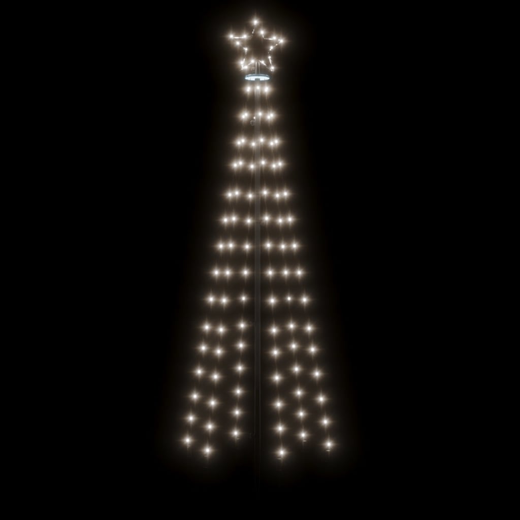 Ziemassvētku egle, 108 vēsi baltas LED lampiņas, 70x180 cm