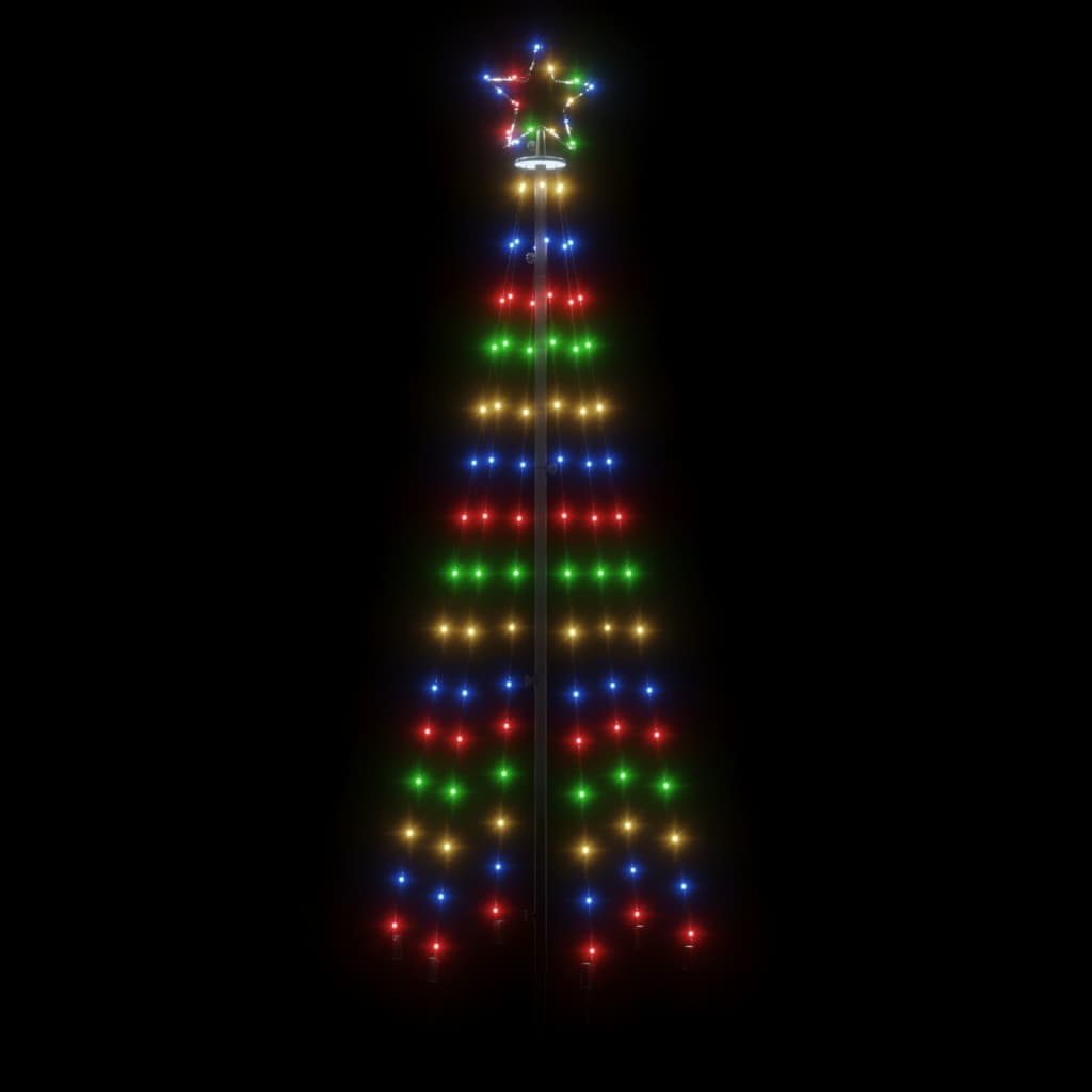 Ziemassvētku egle ar pīķi, 108 krāsainas LED, 180 cm