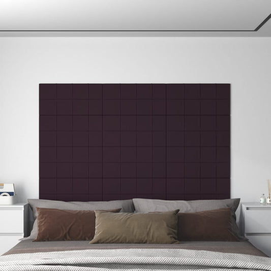 sienas paneļi, 12 gab., violeti, 60x30 cm, audums, 2,16 m²