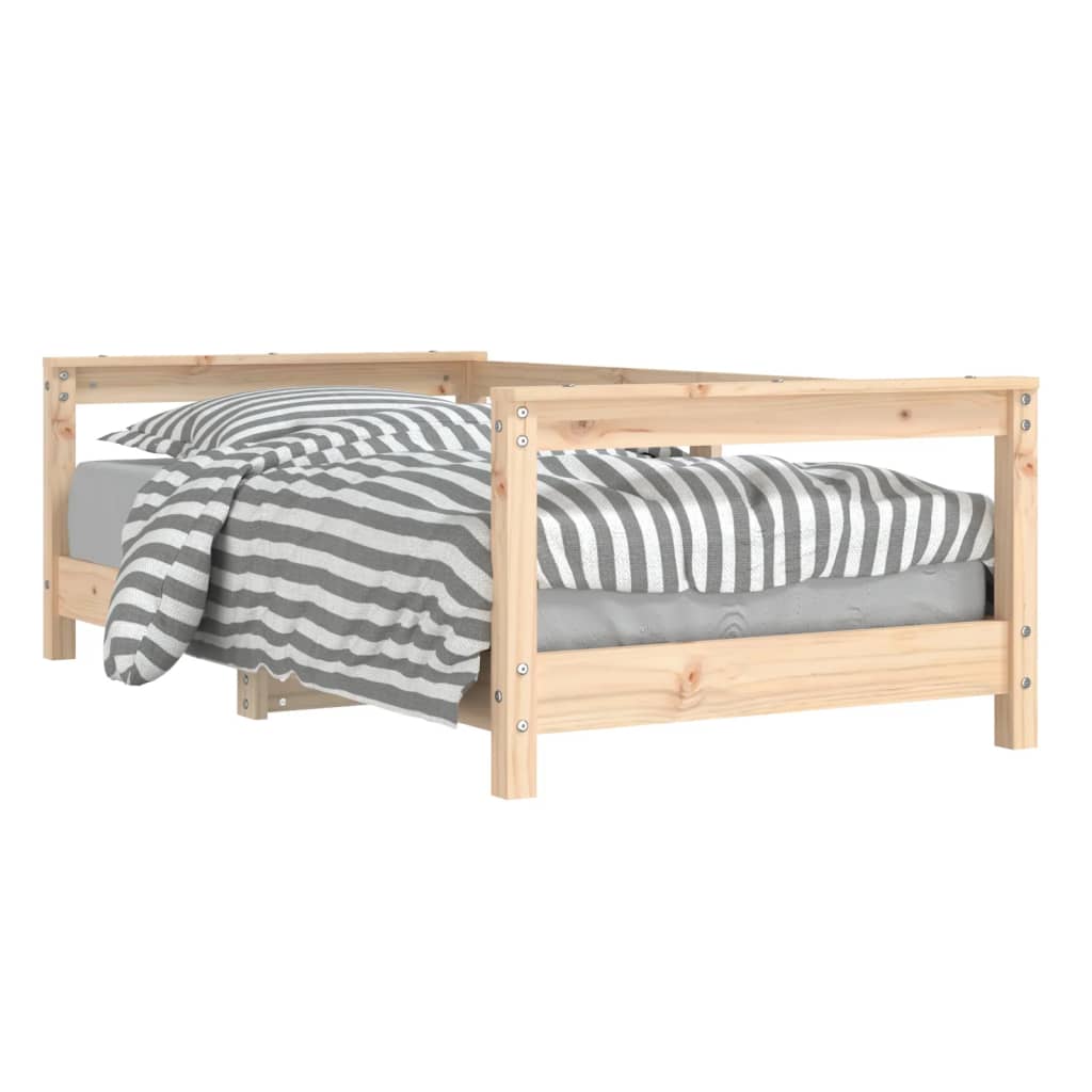 bērnu gultas rāmis, priedes masīvkoks, 70x140 cm