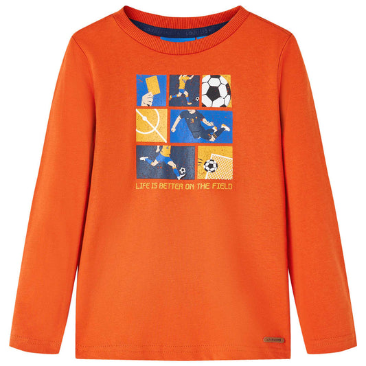 Bērnu krekls ar garām piedurknēm, oranžs, 104