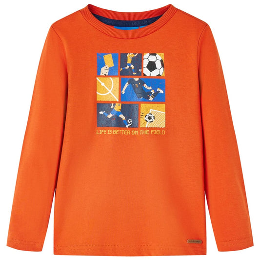 Bērnu krekls ar garām piedurknēm, oranžs, 140