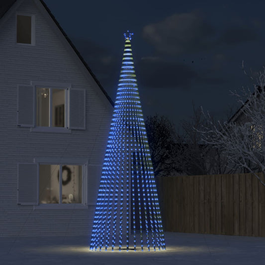 vidaXL Ziemassvētku eglītes dekorācija, 1544 zilas LED, 500 cm