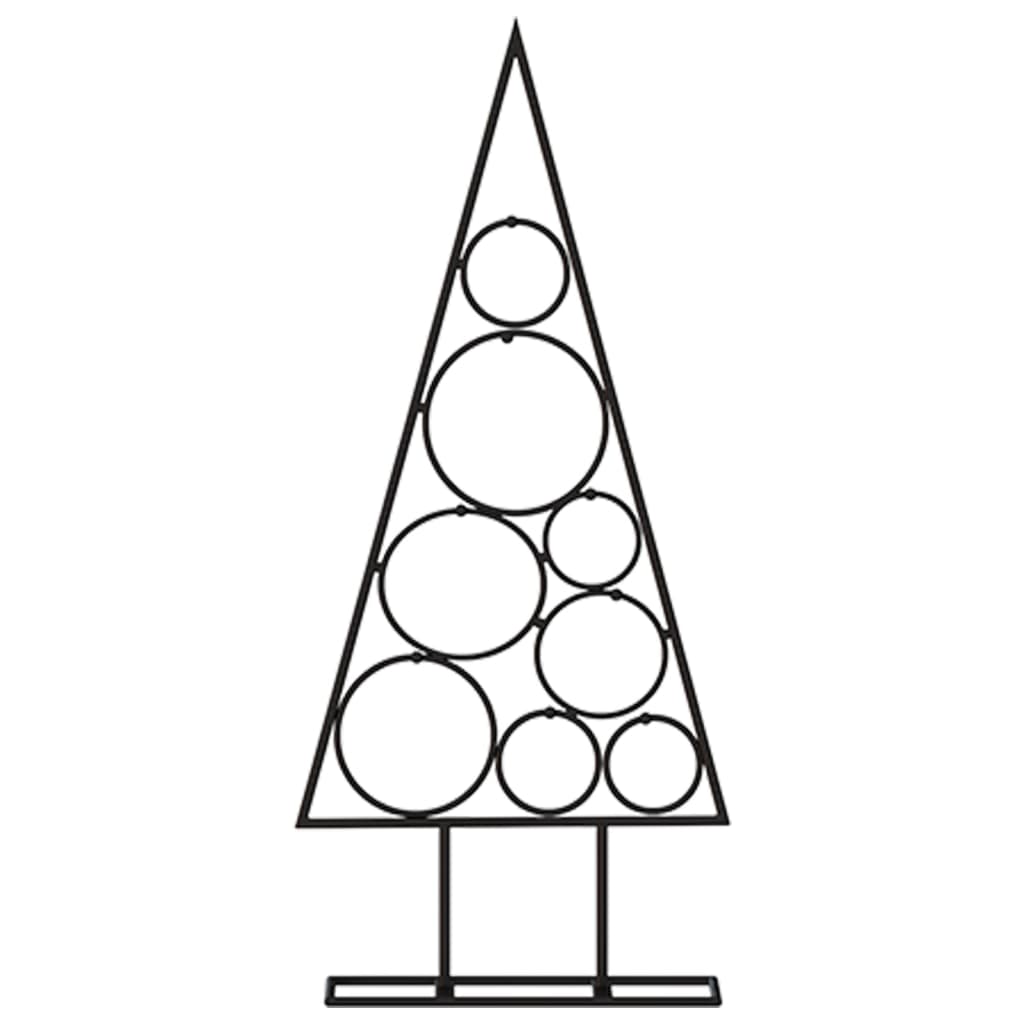 vidaXL Ziemassvētku eglīte, metāls, melna, 60 cm