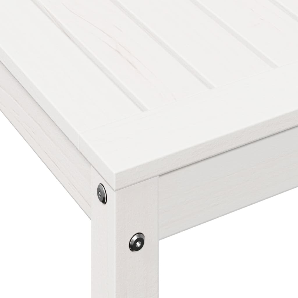 vidaXL stādīšanas galds ar plauktu, balts, 108x50x75 cm, priedes koks