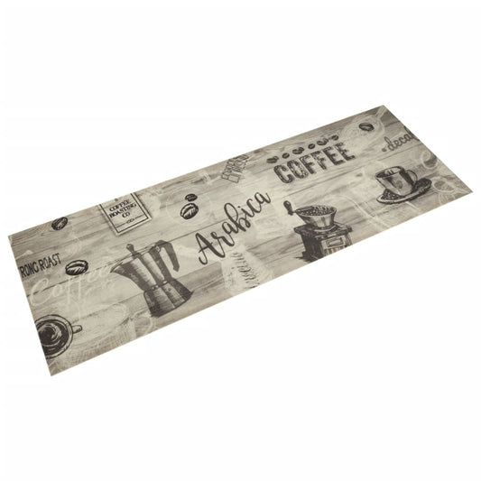 vidaXL virtuves paklājs, mazgājams, ar uzrakstu, 60x180 cm, samts