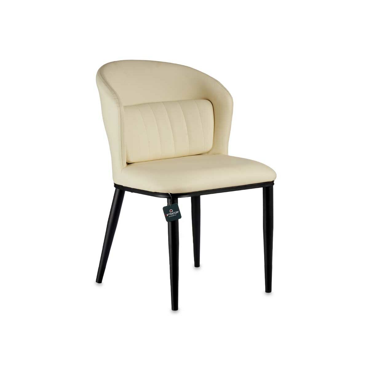 atzveltnes krēsls Apaļš Melns Krēmkrāsa Tērauds 51 x 83,5 x 54 cm (2 gb.)