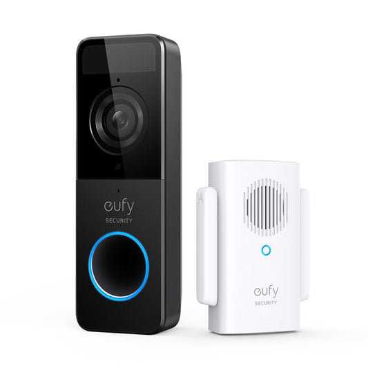 Viedais Videoporters Eufy Video Doorbell 1080p Melns Durvju zvans