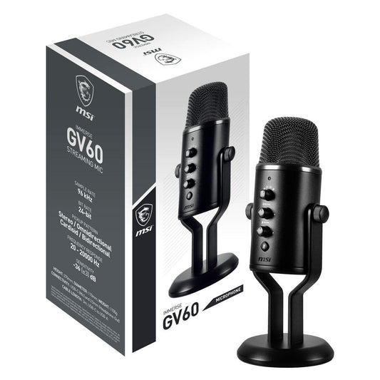 Mikrofons MSI PER IMMERSE GV60 STREAMING MIC Melns - amshop.lv