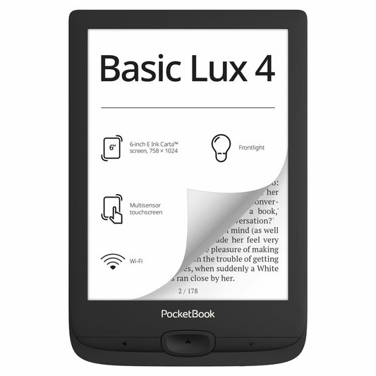 Elektroniskā Grāmata PocketBook LUX 4 8 GB RAM Melns