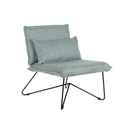 Pludmales krēsls Home ESPRIT Melns Zaļš Metāls 66 x 78 x 75 cm