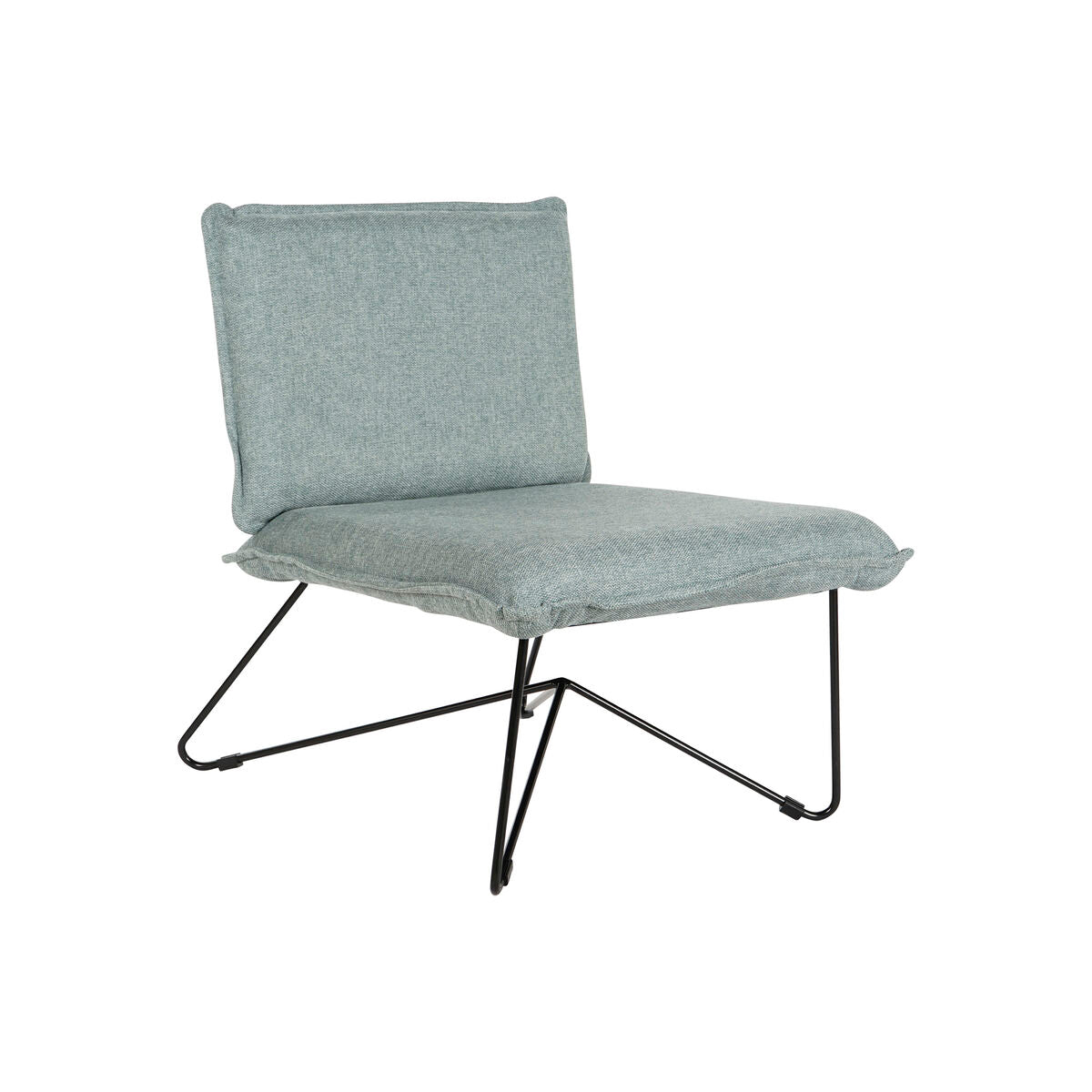 Pludmales krēsls Home ESPRIT Melns Zaļš Metāls 66 x 78 x 75 cm