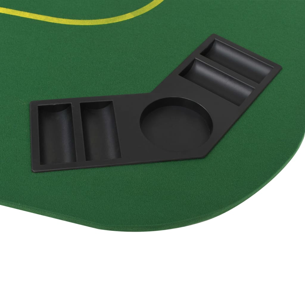 pokera galda virsma, salokāma, 8 spēlētājiem, taisnstūra, zaļa