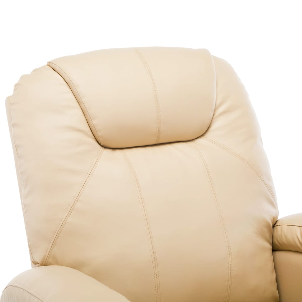 masāžas šūpuļkrēsls, krēmkrāsas mākslīgā āda