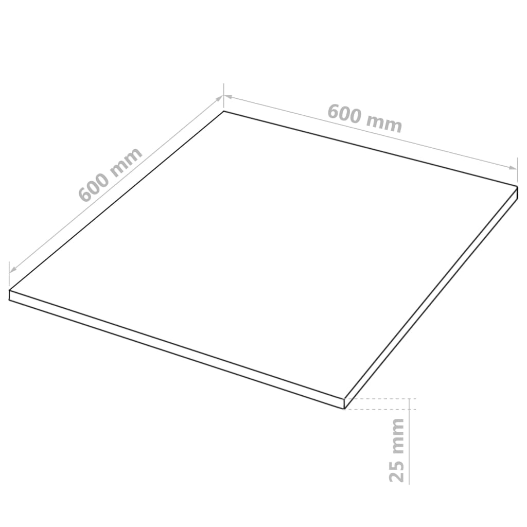 MDF plāksnes, 2 gab., kvadrāta, 60x60 cm, 25 mm