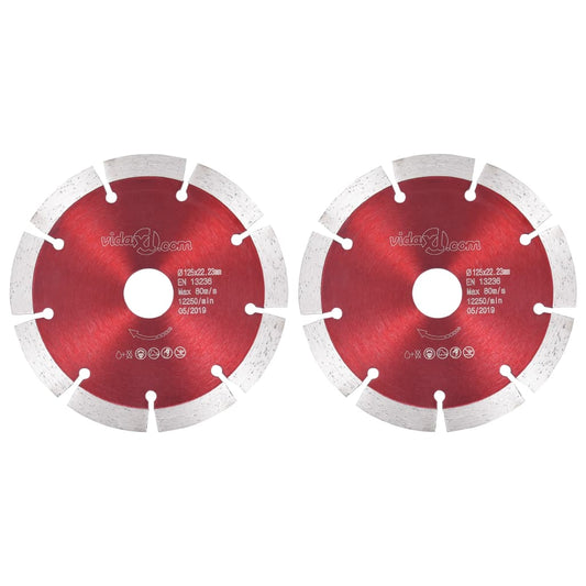 dimanta griešanas diski, 2 gab., tērauds, 125 mm
