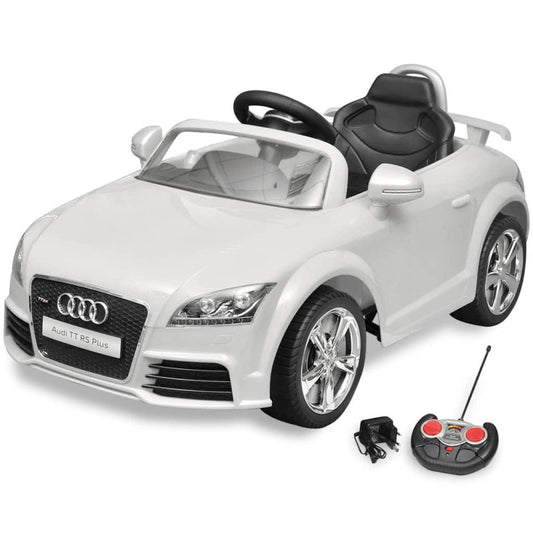 Mašīna bērniem Audi TT RS ar tālvadības pulti, balta - amshop.lv