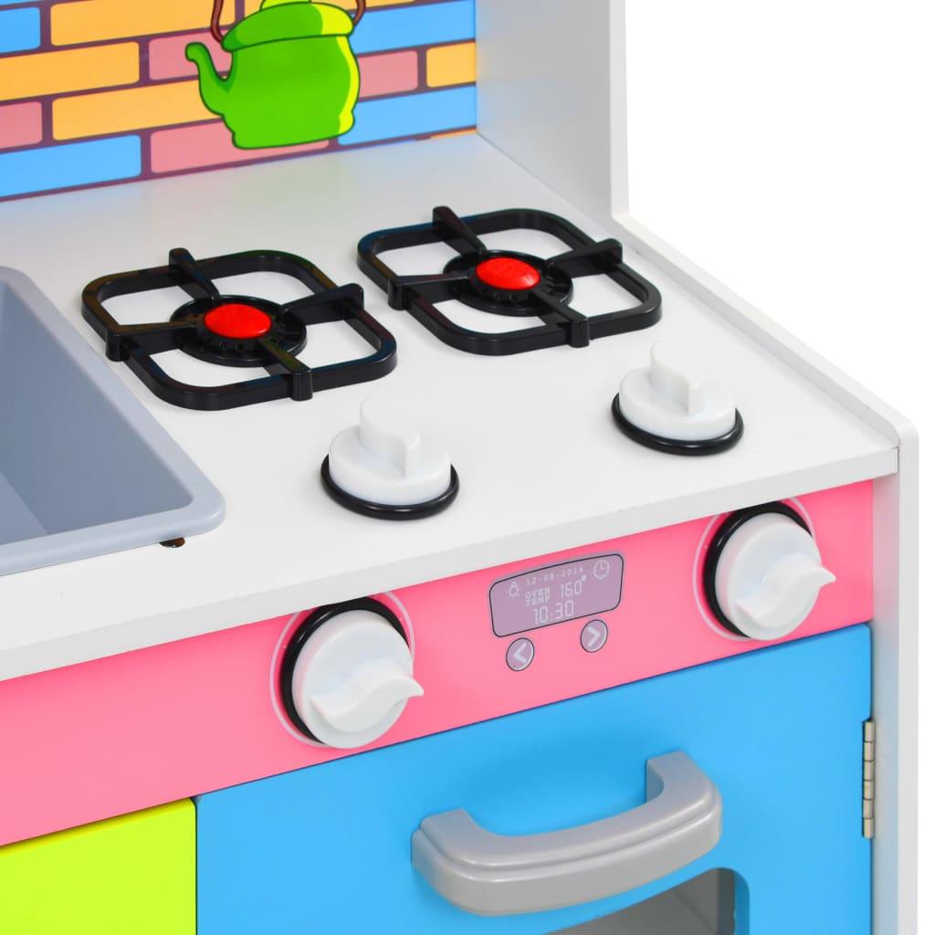 bērnu rotaļu virtuve, MDF, 80x30x85 cm, krāsaina - amshop.lv