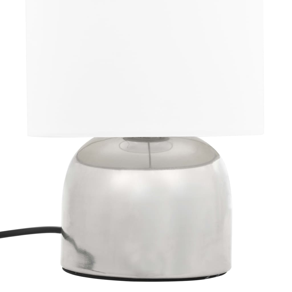 galda lampas, 2 gab., skārienjūtīga poga, baltas, E14