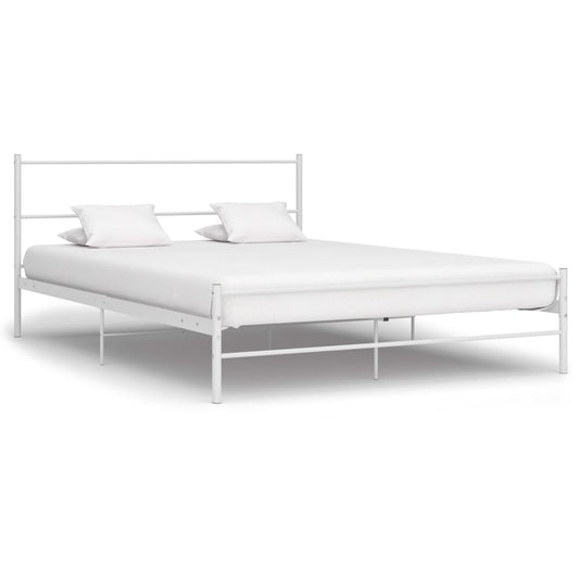 gultas rāmis, balts metāls, 120x200 cm