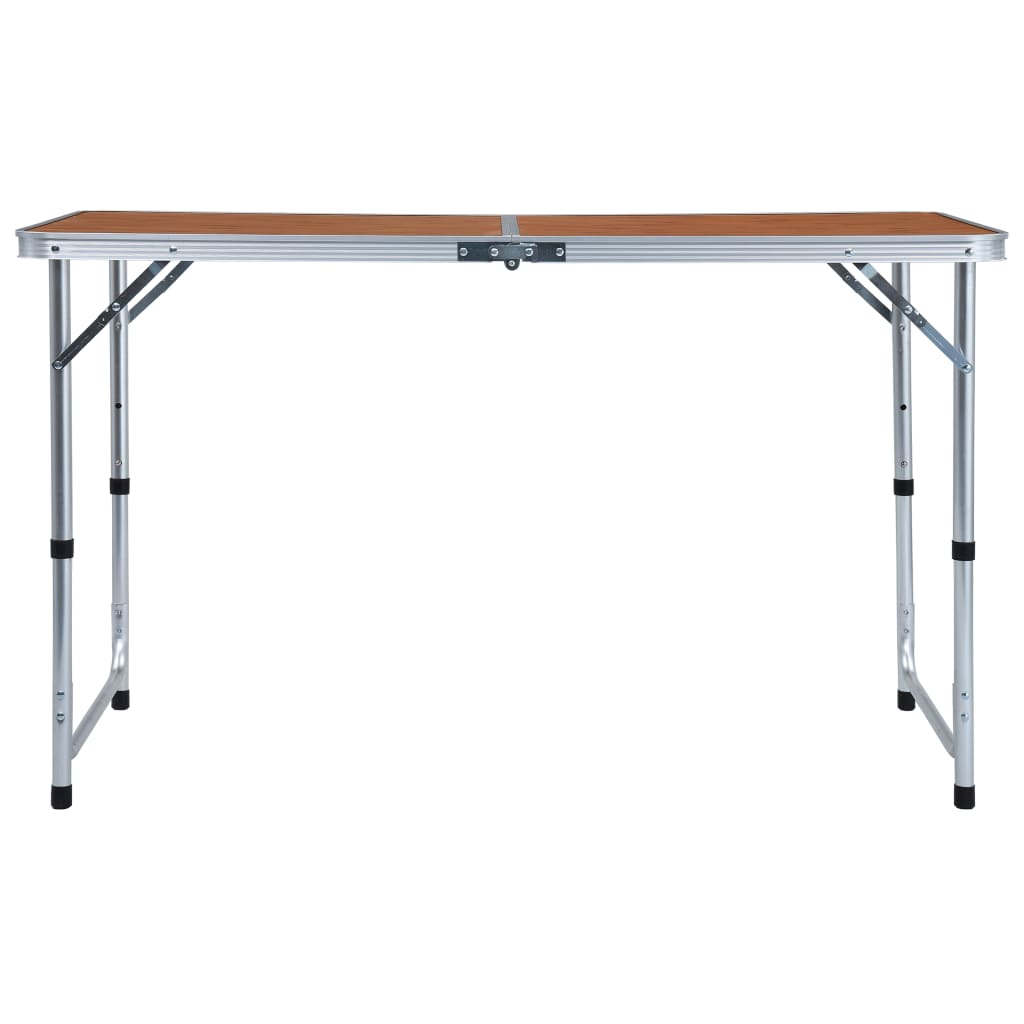 saliekams kempinga galds, alumīnijs, 120x60 cm