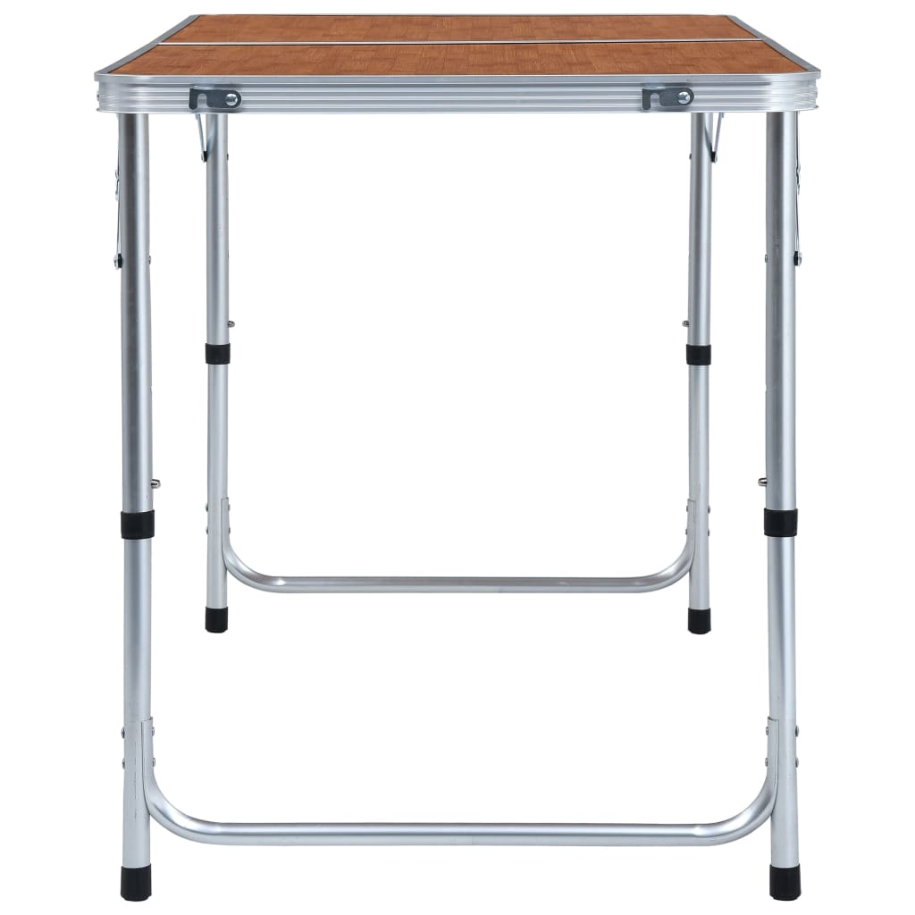 saliekams kempinga galds, alumīnijs, 120x60 cm