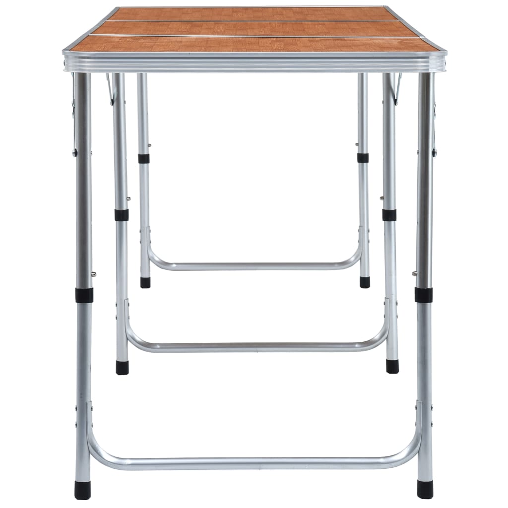 saliekams kempinga galds, alumīnijs, 180x60 cm