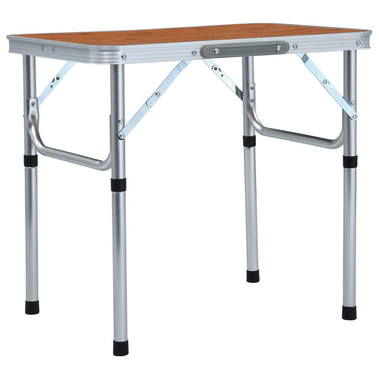 saliekams kempinga galds, alumīnijs, 60x45 cm