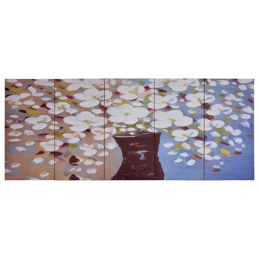 sienas gleznu komplekts, ziedi vāzē, krāsaina, 150x60 cm - amshop.lv